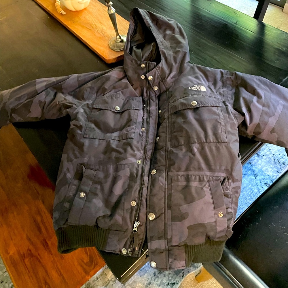 Boys xl camo North Face coat
